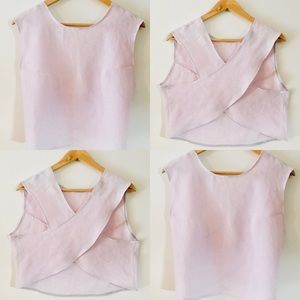 Recycled Linen crop top